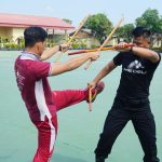 Dansat Brimob Sumsel Tegaskan Kesiapsiagaan Melalui Latihan Eskrima di Mako Satbrimob