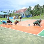 Lapangan Voli Hasil TMMD Kodim 1505/Tidore Resmi Selesai, Warga Antusias Sambut Fasilitas Olahraga Baru