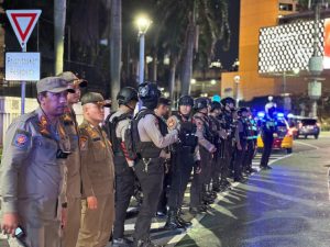 Patroli Malam Polisi di Bundaran HI, Wujudkan Rasa Aman bagi Masyarakat