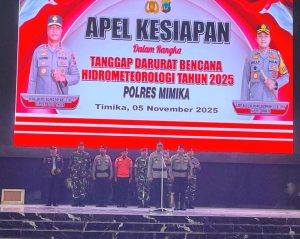 Kodim 1710/Mimika Ikuti Apel Siaga Bencana Hidrometeorologi 2025
