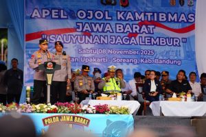 Kapolri Pimpin Apel Ojol Kamtibmas di Jawa Barat: Sinergi Pengemudi Online dan Polisi Jaga Kondusifitas