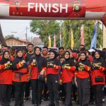 Satbrimob Polda Sumsel Gelar Jalan Santai dan Senam Sehat Bersama dalam Rangka HUT ke-80 Korps Brimob Polri