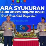 100 Personel Satbrimob Polda Sumsel BKO Polda Metro Jaya Hadiri Syukuran HUT ke-80 Korps Brimob Polri