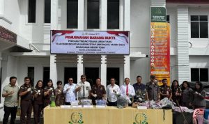 Rutan Kelas IIB Balige Hadiri Kegiatan Pemusnahan Barang Bukti Perkara Tindak Pidana Umum