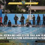Prajurit Arhanud 6/BAY Tunjukkan Sportivitas dalam Lomba Renang Militer HUT Batalyon