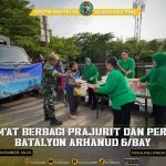 Prajurit dan Persit Arhanud 6/BAY Gelar Jumat Berbagi di Tanjung Priok