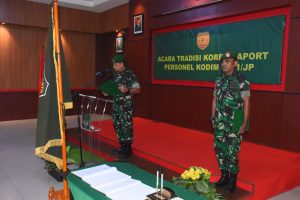 Dandim 0501/JP Pimpin Acara Tradisi Penerimaan dan Pelepasan Personel Kodim 0501/ JP