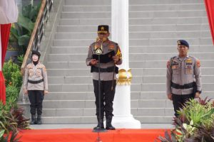 Dansat Brimob Polda Sumsel Hadiri Upacara Peringatan Hari Ibu ke-97 di Mapolda Sumsel