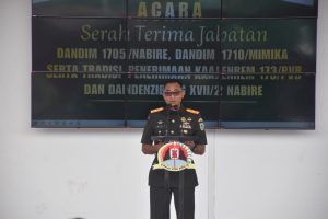Sertijab Digelar Khidmat, Letkol Inf Redi Dwi Yuda Kurniawan Resmi Jabat Dandim 1710/Mimika