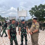 Dandim 1710/Mimika dan Personel Kodim Ikuti Apel Kesiapan Pengamanan Perayaan Natal 2025