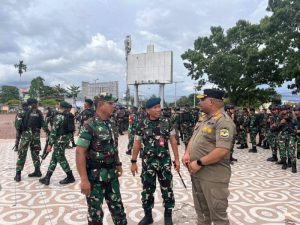Dandim 1710/Mimika dan Personel Kodim Ikuti Apel Kesiapan Pengamanan Perayaan Natal 2025