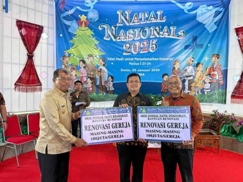 Natal Nasional Digelar di Toba, Panitia Serahkan 4 Jenis Bantuan Sosial