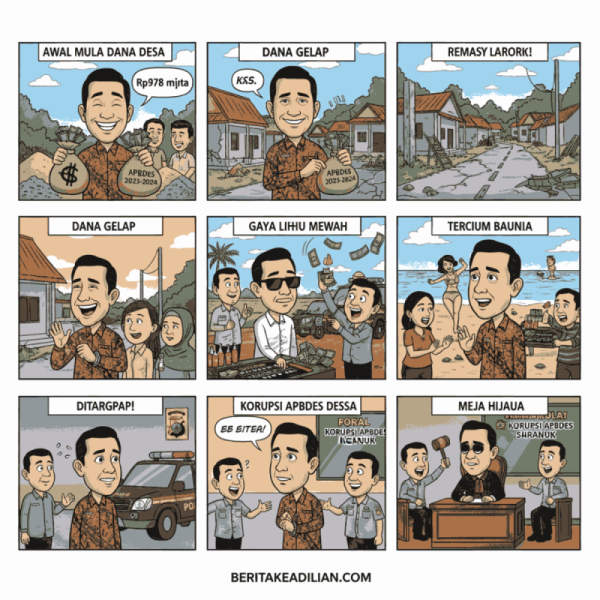 Kades Dadapan Nganjuk Didakwa Korupsi Rp 978 Juta, Dana APBDes 2023-2024