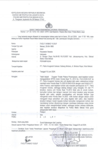 Diduga Polres Metro Bekasi Kota Kurang Serius Tangani Laporan Perampasan Motor, Ketiga Terlapor Bebas Berkeliaran