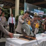 Selain Gelar Konferensi Pers Akhir Tahun 2024, Polres Nganjuk Pemusnahan Barang Bukti
