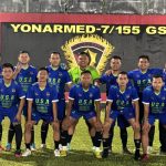 Pertandingan persahabatan sepak bola Prajurit Yonarmed-7/Biringgalih