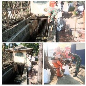 Babinsa 07/Kemayoran Dan Anggota PPSU Melaksanakan Kerja Bakti Bersama