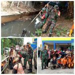 Minggu Bersih, Koramil Matraman Bersama Tiga Pilar Karya Bhakti Bersihkan Pasar Palmeriam, Matraman, Jaktim