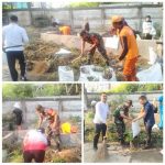 Peduli Kebersihan Babinsa Koramil 06/Cempaka Putih Serta Anggota PPSU Dan Warga Binaan Laksanakan Kerja Bakti Bersama