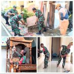 Merawat Kebersihan Rumah Ibadah Oleh Koramil 06/Cakung Giat Karya Bakti