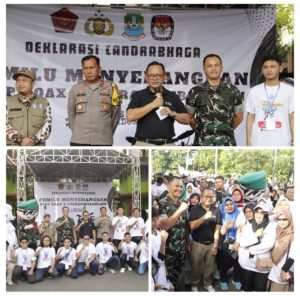 Tiga Pilar Kota Bekasi Support Deklarasi Candrabhaga untuk Pemilu Damai & Menyenangkan