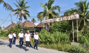 Danlantamal I Olahraga Sambil Tinjau Fasilitas Dinas Diluar Mako Lantamal I Belawan