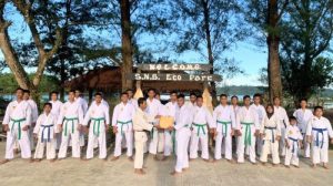45 Karateka Lanal Simeulue Terima Sertifikasi Nasional Kenaikan Tingkat dan Penurunan Kyu