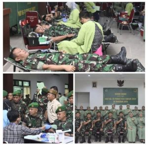 Dalam Rangka Memperingati HUT Persit Kartika Chandra Kirana Ke-78 Tahun. 2024, Melaksanakan Giat Donor Darah