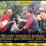 Batalyon Arhanud 6/BAY Laksanakan Jumat Berbagi Bekerja Sama Dengan Yayasan Artha Graha Peduli Kepada Warga Sekitar