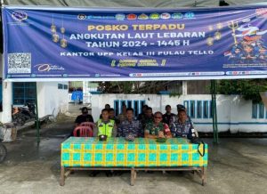 Prajurit Lanal Nias Melaksanakan Pengamanan Operasi Ketupat Toba 2024