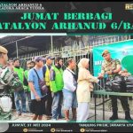Batalyon Arhanud 6/BAY Menggelar Giat Jumat Berbagi, Peduli Terhadap Warga Sekitar yang Membutuhkan