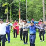 Olahraga Bersama dan Menembak Eksekutif Lanal Tarempa Bersama Forkopimda Kepulauan Anambas