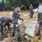 Lanal Bintan Berkolaborasi Dengan PT. BIIE Lobam Gelar Aksi Bersih Pantai