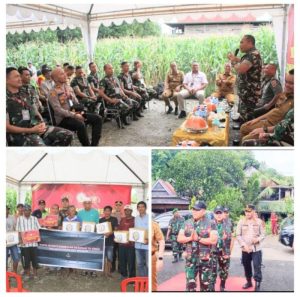 Dua Jenderal Sambangi Wajo Beri Bantuan Dalam Rangka KKL Wilhan Pasis Dikreg LXIV Seskoad TA 2024