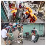 Jumat Bersih, Babinsa Bersama Warga dan Warga Bersihkan Saluran Air