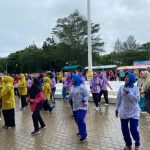 Danlanal Simeulue Laksanakan Senam Gembira Dalam Rangkaian HUT RI ke-79