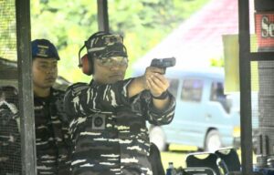 Asah Naluri Tempur Prajurit, Lanal Simeulue Laksanakan Latihan Rutin Menembak dan Menembak Pistol Eksekutif Forkopimda