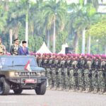 Dankormar Beserta Ribuan Prajurit Marinir Ikuti Acara Puncak HUT Ke 79 TNI Di Monas