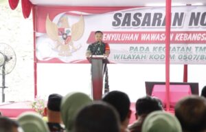 Semangat Dan Antusias Ratusan Pelajar Meriahkan Penyuluhan Non Fisik TMMD 122 Dengan Materi Kebangsaan dan Bela Negara