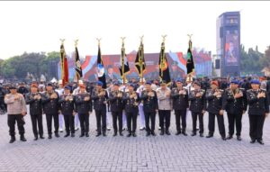 Polri Apel Gelar Pasukan Pengamanan Pelantikan Presiden RI dan Wakil Presiden RI