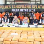 Polres Tangerang Selatan Ungkap Penyalahgunaan Narkotika Sita 642 Kg Ganja, 7,8 Kg Sabu dan 1,1 Kg MDMA