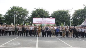 Dandim 0507/Bekasi Bersama Forkopimda Ikuti Apel Kesiapan Pengamanan Malam Tahun Baru Tingkat Kota Bekasi
