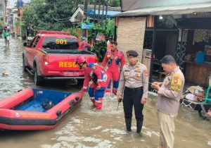 Polisi Lakukan Monitoring Genangan dan Banjir di Cakung