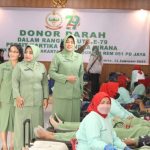Peringati HUT Persit Kartika Chandra Kirana ke-79, Kodim 0505/JT Gelar Donor Darah
