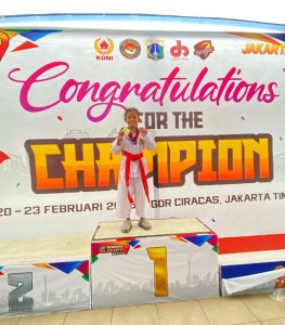 Juara 1 Kyorugi Di Raih Putri Serma Ahmad Maruloh, Kejuaraan Congratulation For The Champion