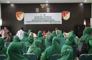 HUT ke-79 Persit KCK, Kodim 0507/Bekasi Berhasil Sumbangkan Ratusan Kantong Darah untuk PMI