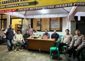 Polsek Cempaka Putih Cek Pos Singgah Ramadhan di Jl. Mardani Raya