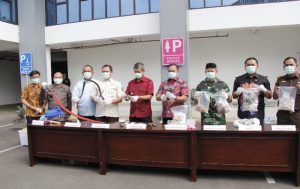 Kasdim 0507/Bekasi Hadiri Pemusnahan Barang Bukti Bersama Forkopimda