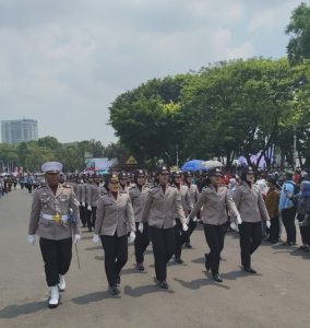 Polwan Polda Metro Jaya Jadi Wajah Kebanggaan di Upacara HUT ke-80 RI