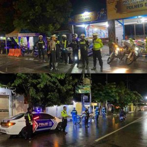 Meski Cuaca Hujan, Satlantas Polres Sumenep Tetap Laksanakan Giat Patroli Guna Cegah Aksi Balap Liar